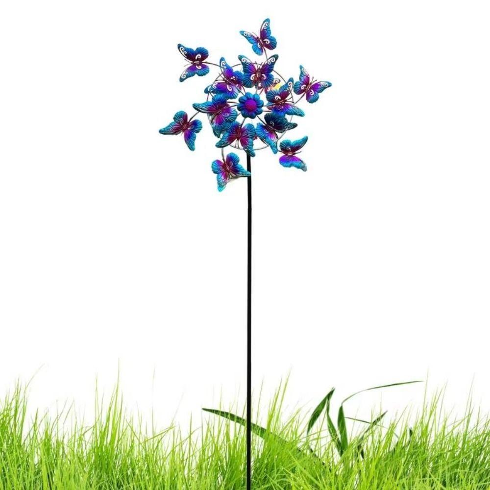 Removable Metal Windmill Rotating Wind Collectors Rotator Gardening Plug Pinwheel  Lawn