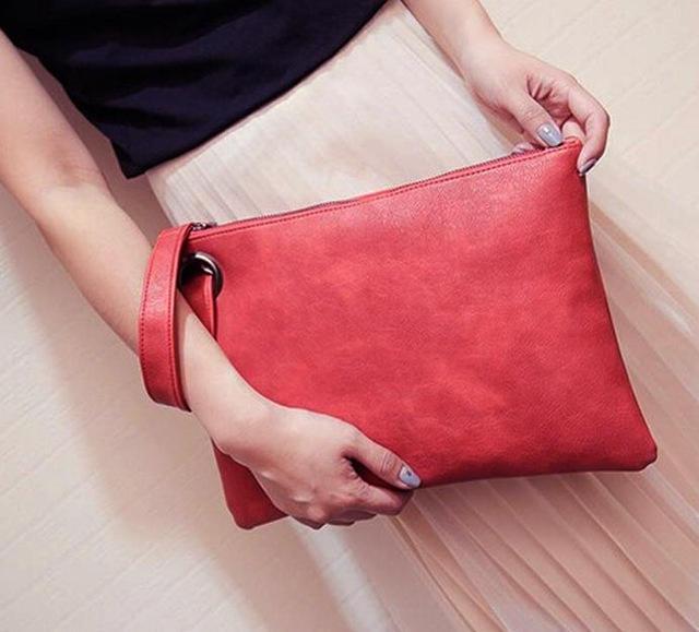 Yogodlns Твердый женский клатч Кожаный конверт Вечерняя сумочка 33cm*3cm*23cm