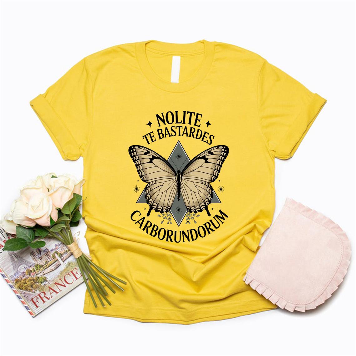 

Футболка Nolite Te Bastardes Carborundorum Не позволяйте ублюдкам сломить вас Футболка Subtle Feminist Футболка за права женщин XXXL жёлтый