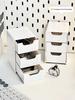 Mini Desktop Storage Box, Drawer Style Hand Account, Miscellaneous Items Sorting, Three-Layer Partitioned Jewelry Storage