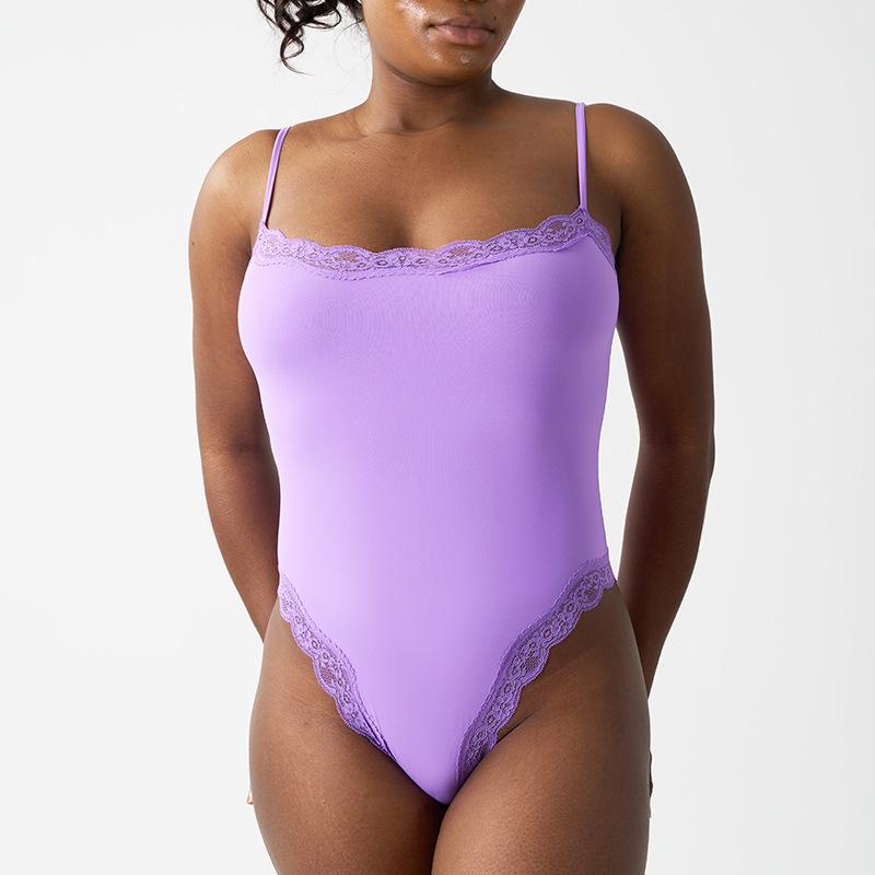 European & American Lace Suspender Bodysuit – Sexy, Breathable, Skin-Friendly Nude Sportswear