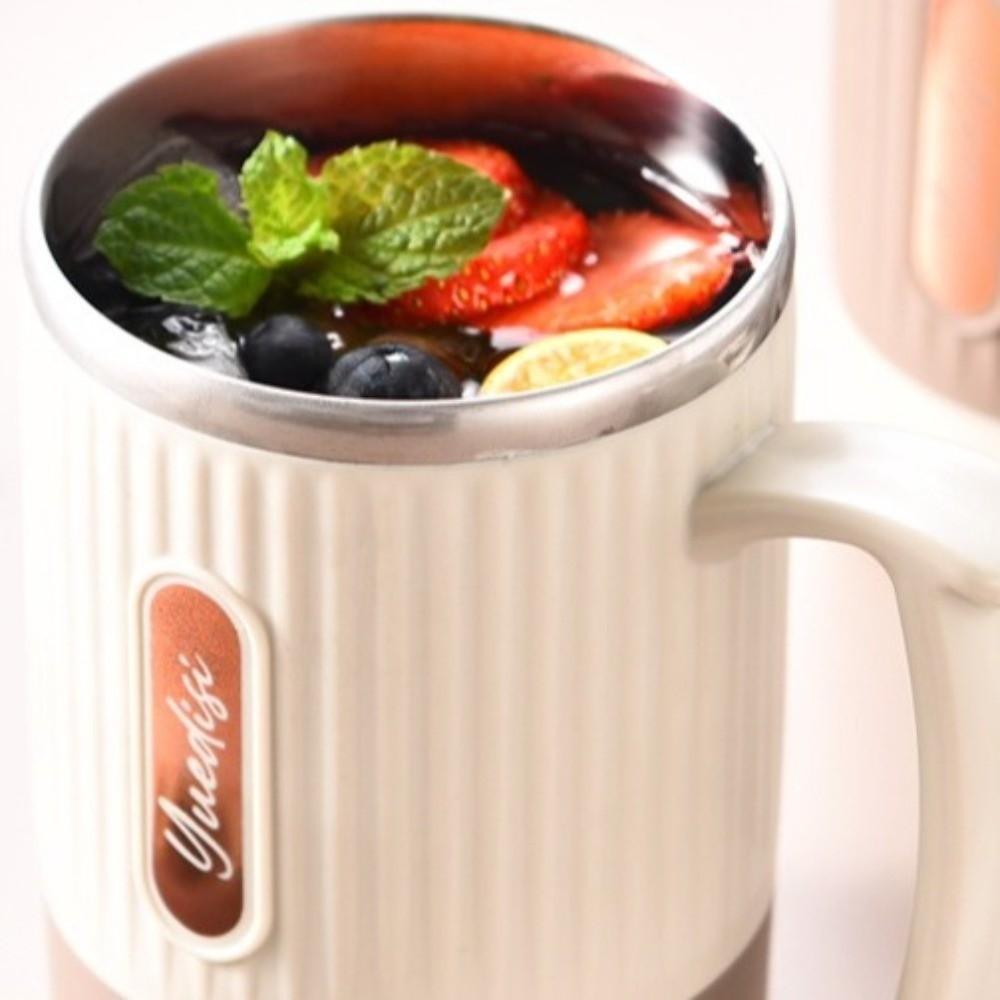 Heat-resistant Stainless Steel Water Cup Seal Lid Spoon Thermal Insulation Cup  Students Use