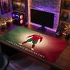 Cristiano Ronaldo Wappen Mauspads, Erweitertes rutschfestes Gummi Schreibtischmatte für Gaming Büro Laptop Fan Geschenk