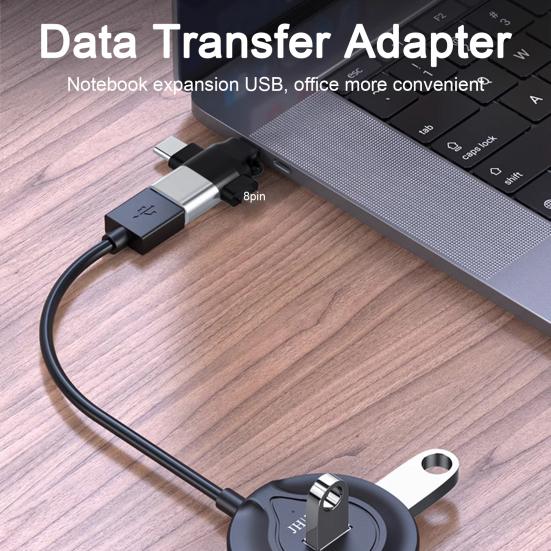 Type-C Adapter Plug Play Fast Charging Data Transfer Compact Size Portable Universal Micro USB 3.0 OTG Converter