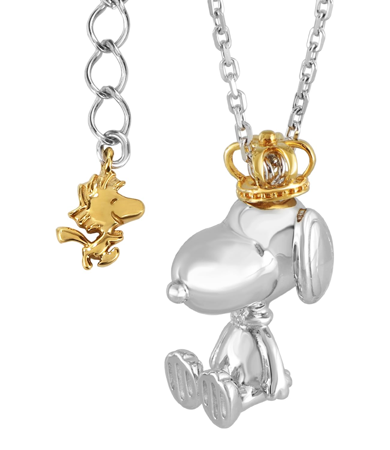 Серебряный официальный ожерелье-фигурка Crown Snoopy 3D Gin Limited Edition [Shinjuku Kura], 925, Фигурка,