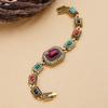 Bohemian Fashion Multicolor Oval Square Zircon Women's Vintage Style Bracelet Party Wedding Zircon Gift Accessories
