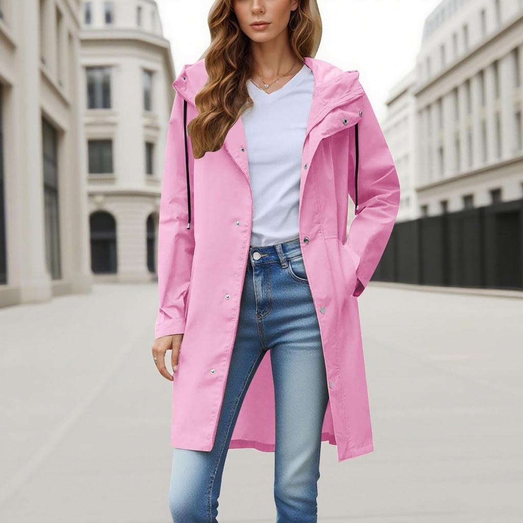 Women's Fashionable Zippered Long-Sleeved Loose-Fit Jacket