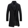 Men's Slim Fit Woolen Windbreaker: Korean Style Solid Color, Large Volume, Year-Round Wear