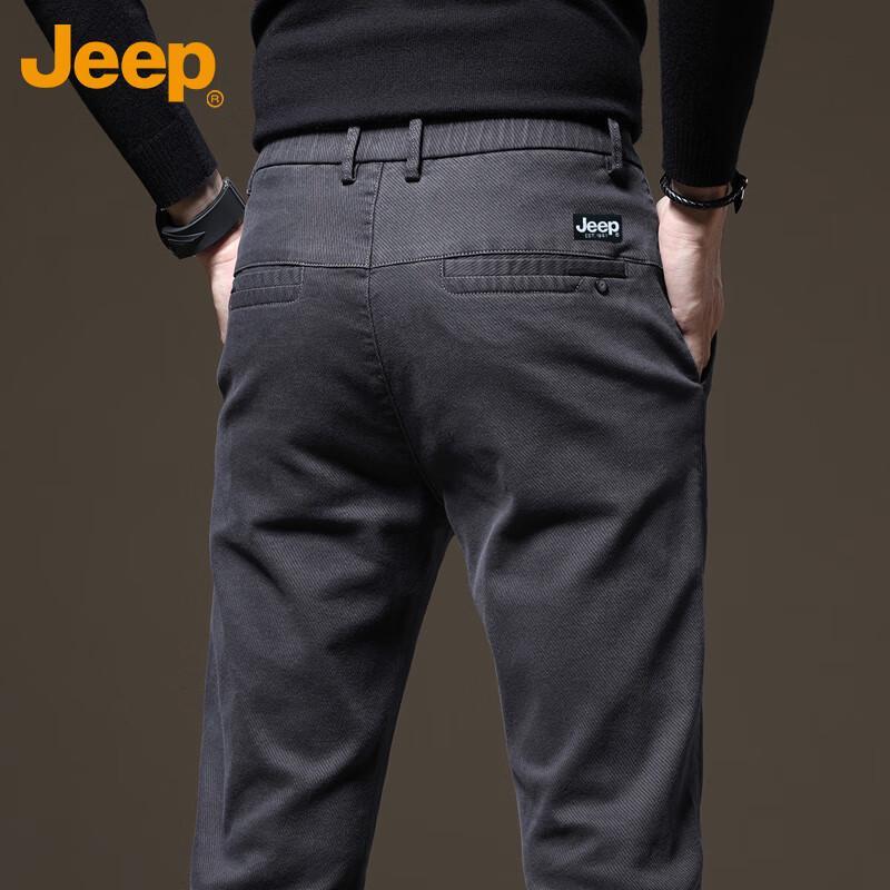

JEEP Men s Autumn/Winter Business Casual Straight-Leg Pants 36