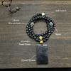 Tibetan Sheep Horn & Black Donkey Hoof Bead Bracelet/Necklace with Round Bead Accessories for Men and Women