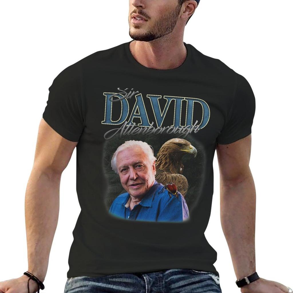 Sir David Attenborough T-Shirt cotton graphic tees edition shirts men graphic