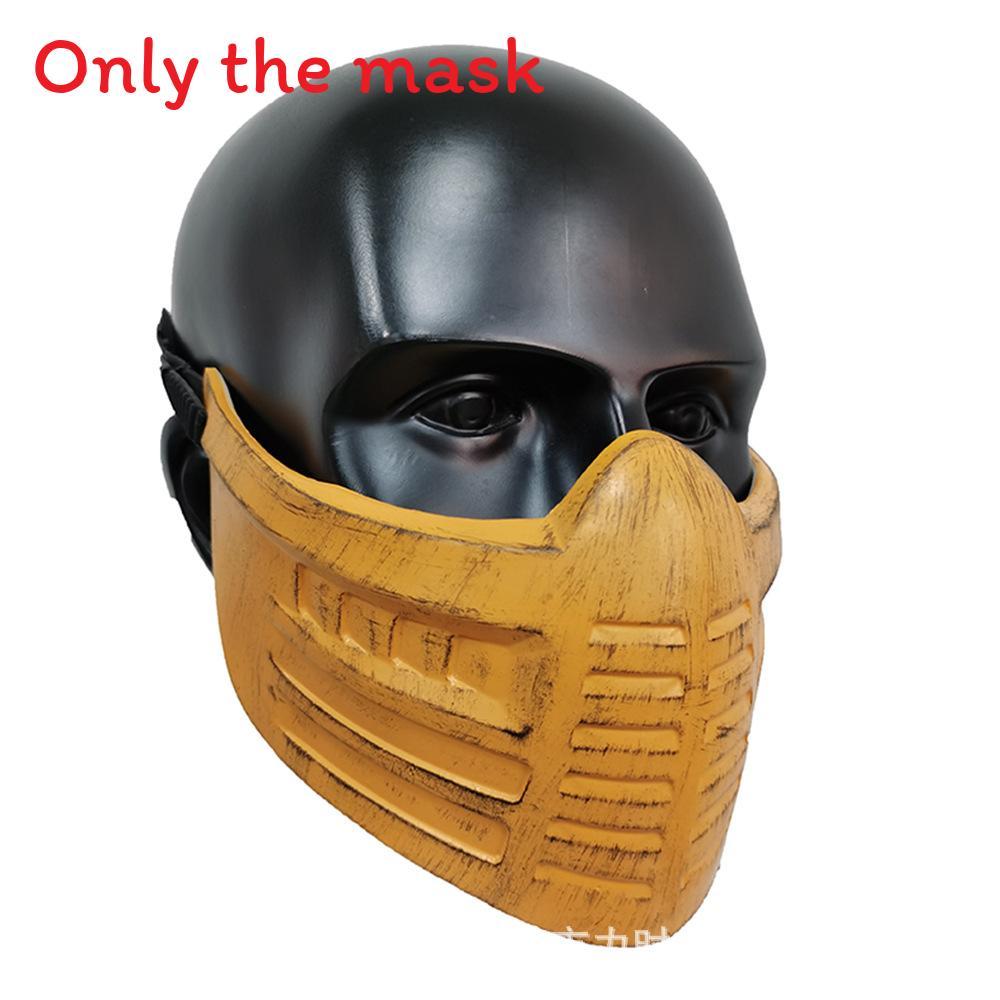 Mortal Kombat Scorpion Latex Half Face Mask For Halloween Costume And Cosplay