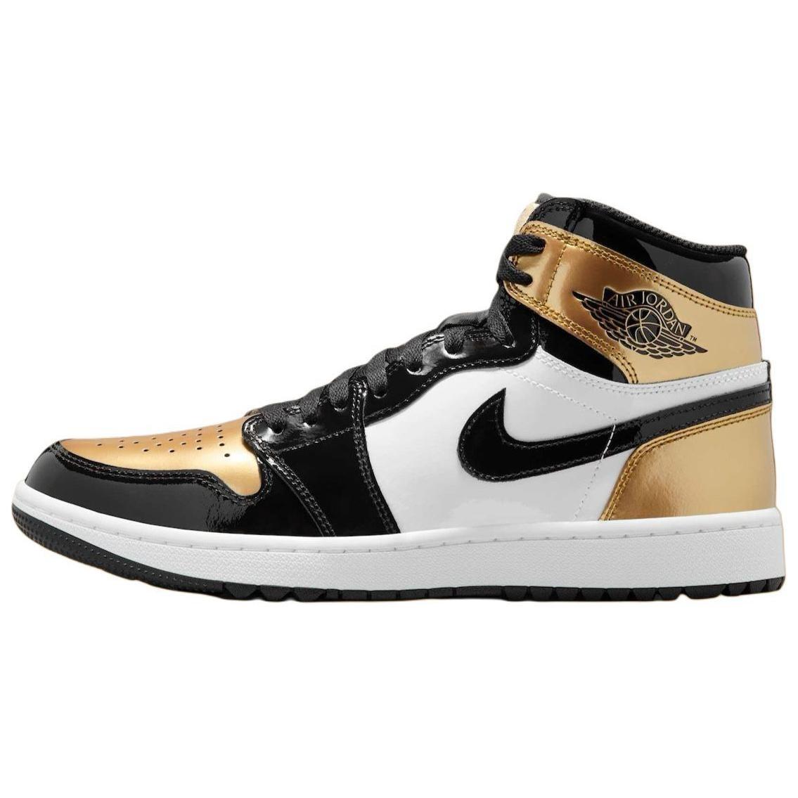 Air Jordan 1 High Golf Patent Gold Toe Men s DQ0660-002 EU 42.5