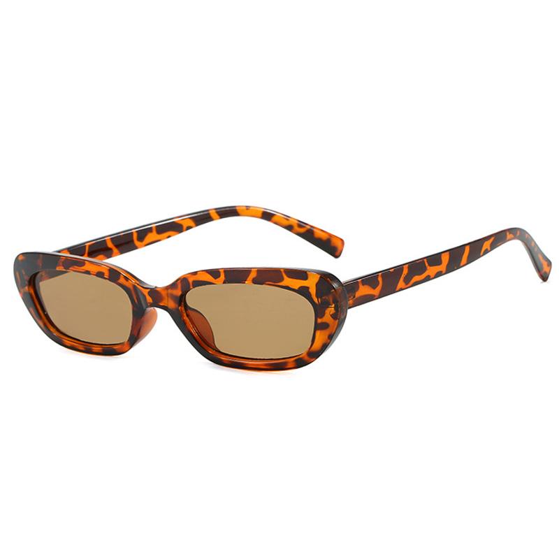 New Retro Small Rectangle Candy Color Sunglasses Women Fashion Trending Rivets Men Leopard Sun Glasses Shades UV400