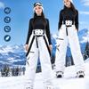 Warme Outdoor-Skihose für Damen und Herren, wasserdicht, winddicht, atmungsaktiv, Snowboardhose, isoliert, Wander-Ski-Latzhose, Unisex-Sport-Schneehose