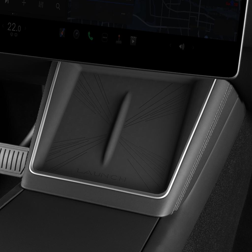 LUCKEASY for Tesla Model Y Juniper/Launch 2026 2026 Anti-skid Pad Wireless Charging Pad Car Phone Non-slip Mat Protective Pad