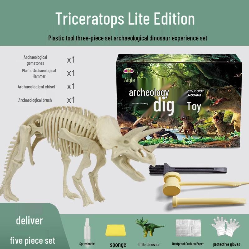 Dinosaur Fossil Excavation Toy: Gem and Skeleton Treasure for Kids
