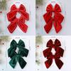 1/2PCS Red Christmas Decorative Bowknot DIY Accessories Big Size Xmas Tree Hanging Bowknot Showwindow Ornament Flannel