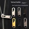 5 Pieces Zipper Pull Replacement Zipper Repair Kit Zipper Slider Pull Tab Universal Zipper Fixer Metal Zipper Head