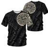 Polinezyjski T-shirt z nadrukiem 3D Odzież męska Krótki rękaw Dekolt okrągły Casualowe koszulki Styl uliczny Harajuku Oversize Miękkie koszulki Topy