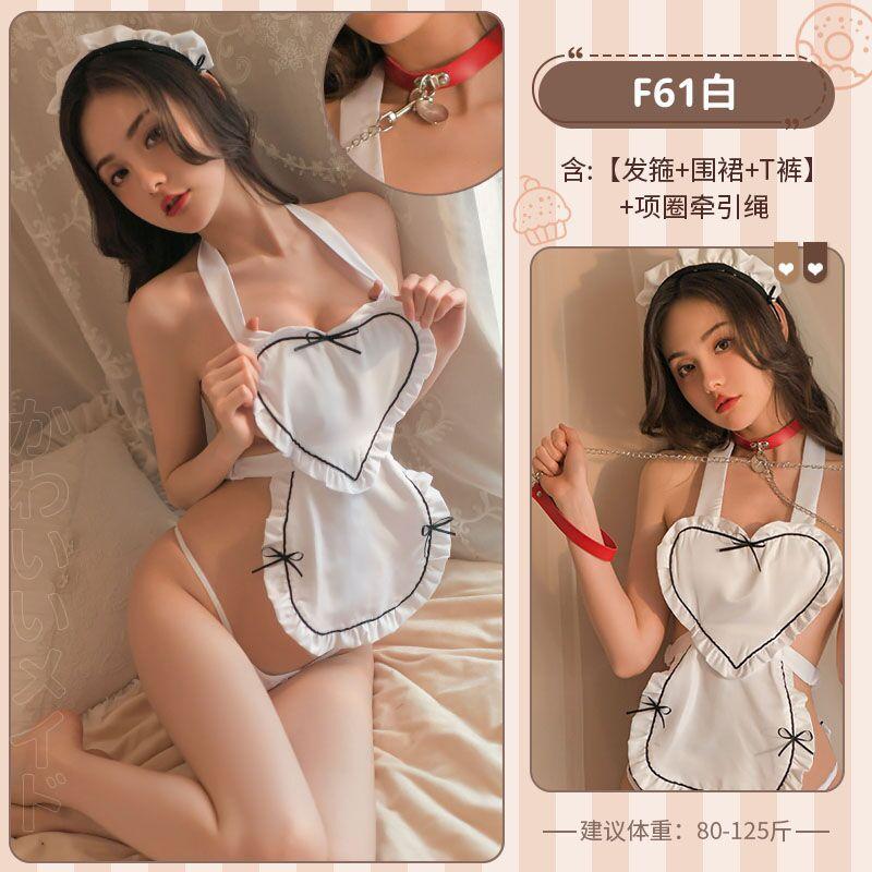 Style Bell Sex Underwear Sexy Love Maid Dress Maid Hot Apron Passion Character Uniform Set