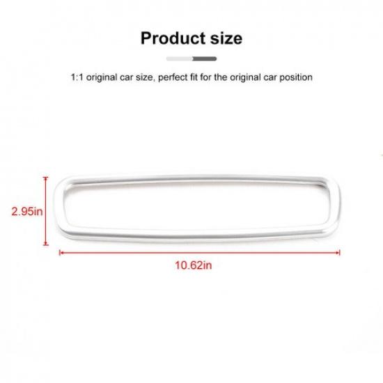 Console Rearview Mirror Frame Trim 1PCS For Ford Mustang 2015- Matte Silver