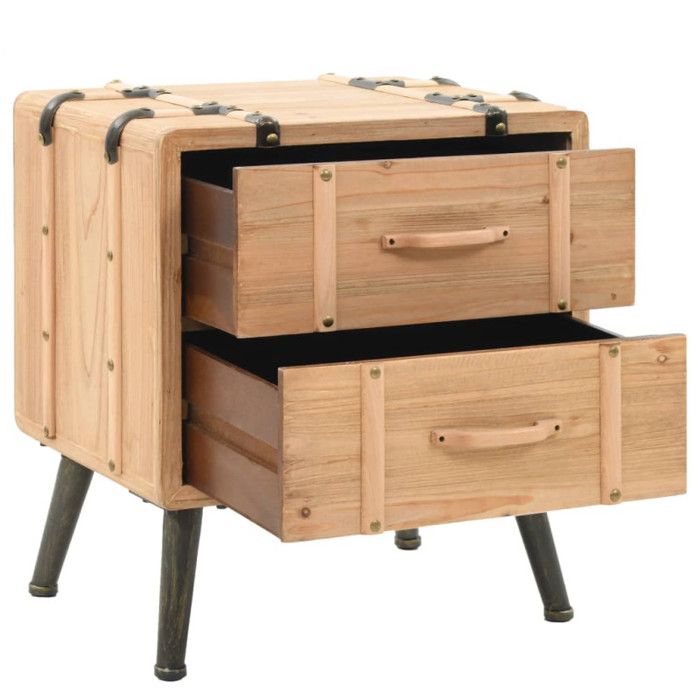 VidaXL Table de chevet Bois de sapin massif 50 x 35 x 57 cm 245771