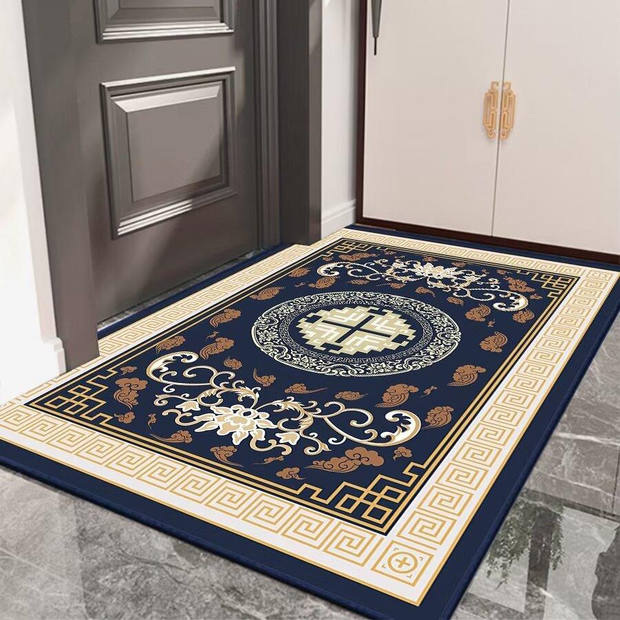 Chinese Style Stripe Red Carpet Living Room Sofa Bedroom Study Kitchen Entrance Door Mat Non-slip Light Luxury Home Decor Rug