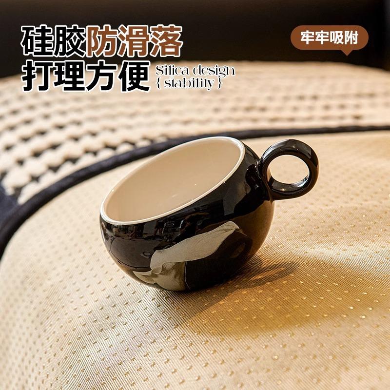 Light Luxury High-End Sofa Cushion Universal In All Seasons  New Autumn And Winter Plush Non-Slip Straight Row Sofa Cover Cover Cloth