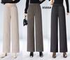 Women's High-Waist Cashmere Houndstooth Wide-Leg Pants - Versatile Autumn Fashion 2025