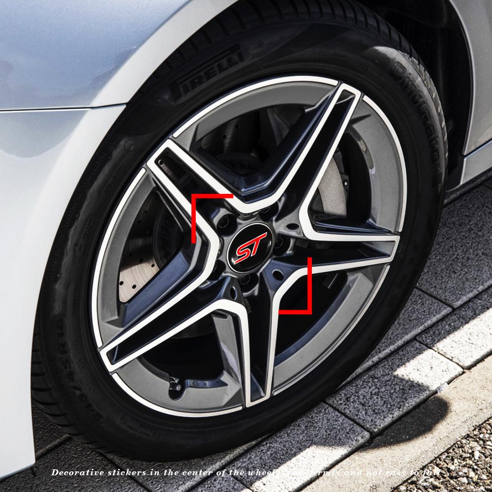4pc 56MM Car Wheel Center Hub Caps sticker Tire Rim Covers stickers Auto Accessories For ST Fiesta Shelby Edge Kuga Mustang