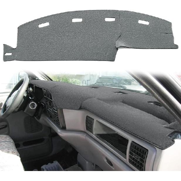 Yiz Dashboard Cover Dash Cover Mat Pad  Fit For Dodge Ram 1500 2500 3500 1998 1999 2000 2001 (98-01Black) Y21