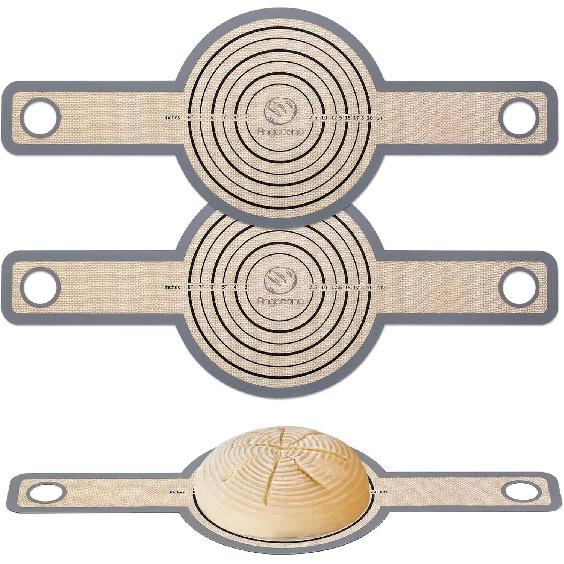 Large Silicone Bread Sling Dutch Oven - 9.5 Inch Non-Stick & Easy Clean Reble Silicone Bread Baking Mat. With Extra Long Handles Bread Baking Sheet