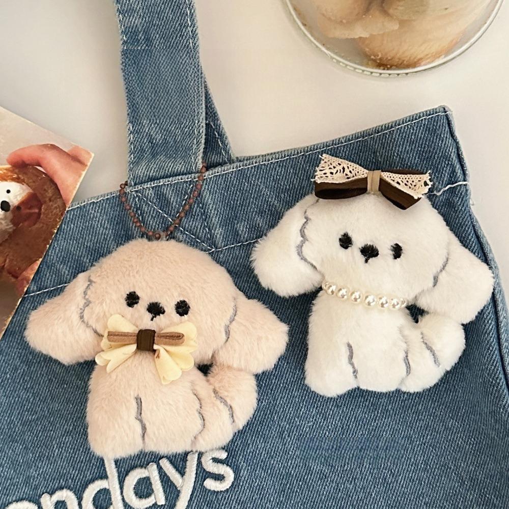 Pendentif Chiot Poupée en Peluche Cartoon Pendentif Poupée Mignonne Décoration Pendentif Porte-clés Cœur de Fille Poupée Sac à Dos