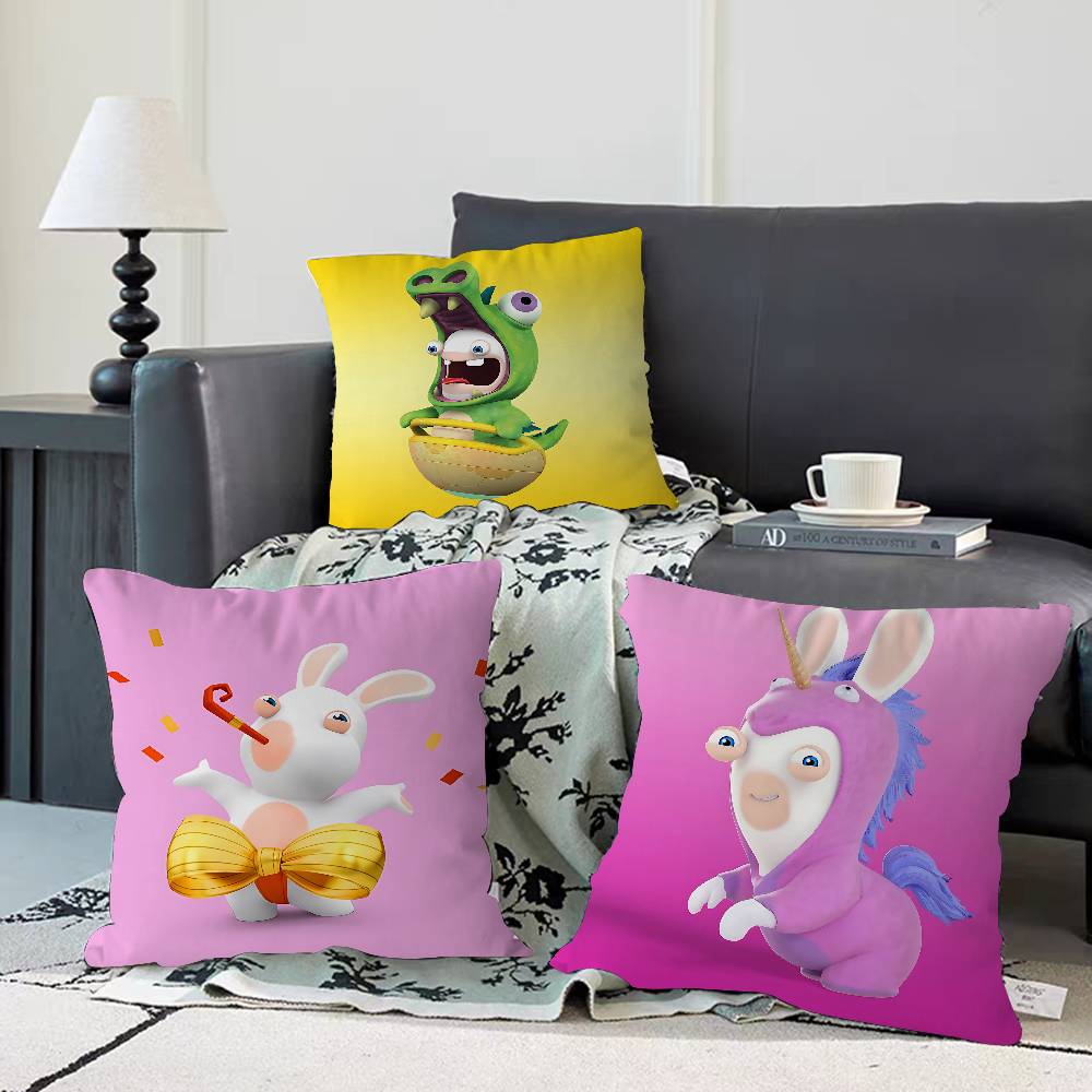 R-Rabbids Invasion Kissen Anime Kissen Sofa Bett Kopfkissenbezug Kissenbezug 45x45 Cm Mode