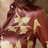 Satinbluse mit Blumenprint, perfekt für den Alltag und Geschäftsbesprechungen