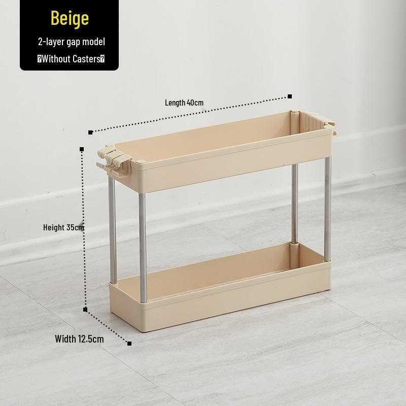 Bathroom & Kitchen Multi-layer Floor-standing Storage Trolley Shelf