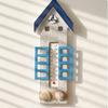 Thermometer Coastal Wooden Wall Twofold Purpose Nautical Hanging for Entryway,
