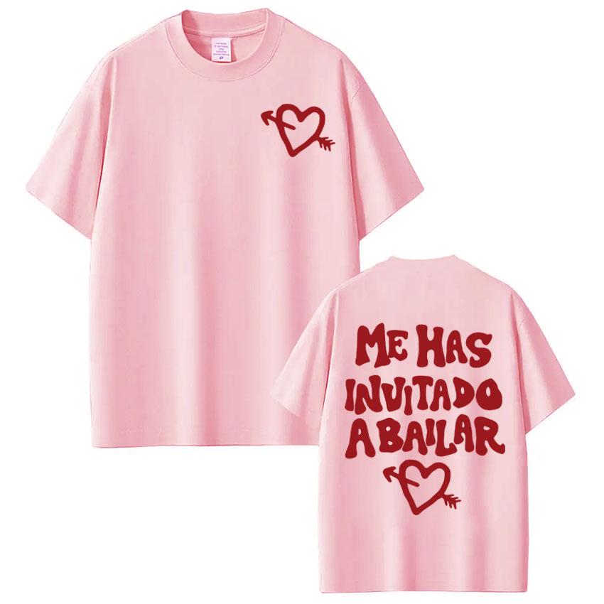 

Women Summer T Shirt Me Has Invitado A Bailar Back Print Graphic Tee Casual Short Sleeve Crewneck Top RoUnisextic Spanish Style Top S