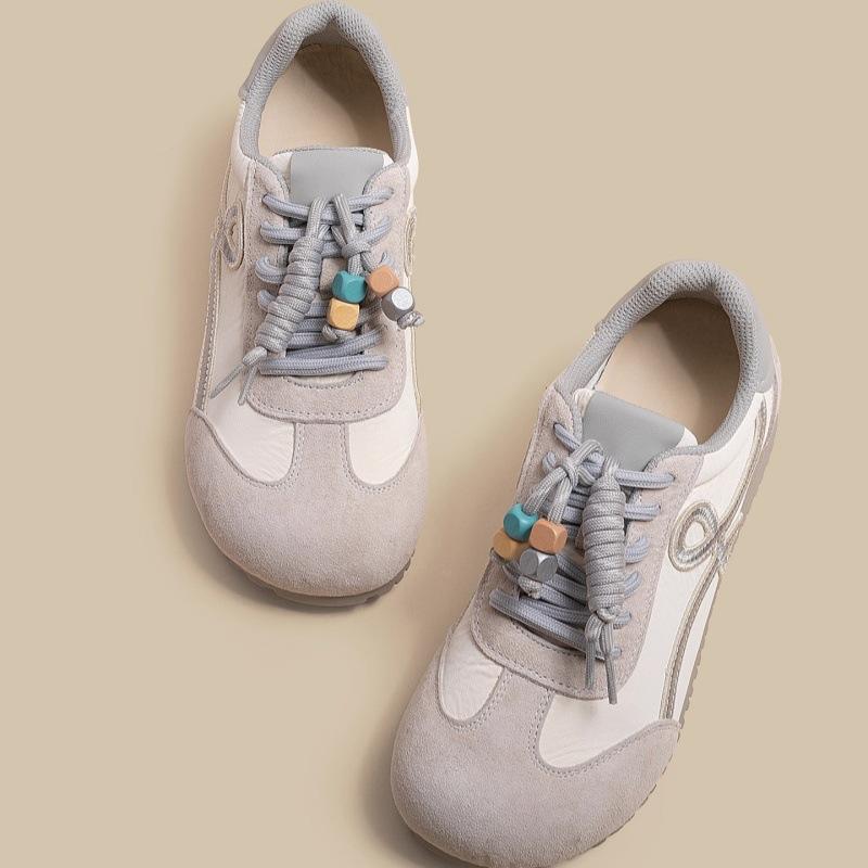 Inner height increase retro ugly cute big head leather German training shoes women's 2025 new casual shoes fringed buckle sports Forrest Gump shoes