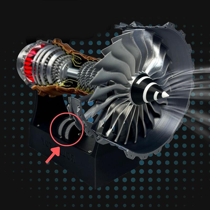 Tr900 Aircraft Turbofan Engine Electric Simulation Jet Turbojet Engine Assembly Diy Model Kit Toy Ornaments Gift