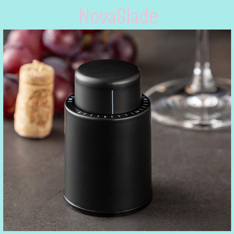 Modern Vacuum Wine Stopper With Push Button For Gift And Home Use