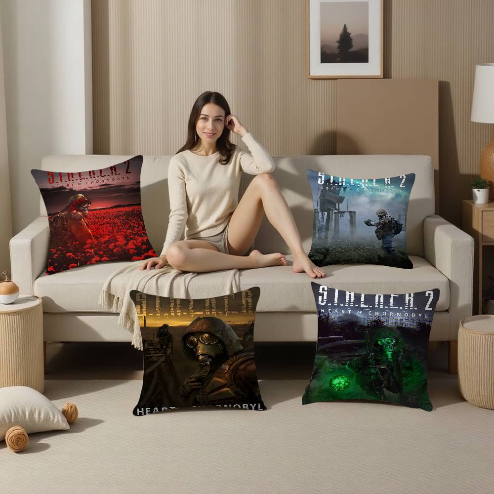 STALKER Heart of CChornoby Cushion Cover Pillow Cover Decor Pillowcase Printed Cushion Case for Couch