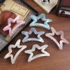 Ice Through Acrylic Star Grab Clip Fashion High-End Girl Daily Hair Disc Shark Clip Hair Grab