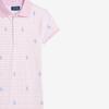 Polo Ralph Lauren SS24 Logo Embroidered Plaid Straight Cut Split Short Sleeve Dress Kids dresses Light-Pink CWPODRSG3D20826-650