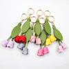 1PC Bag Pendants Fashion Floral Shape Clothing Accessories Keychains Bag Charms Tulip Shape High-End Multicolor