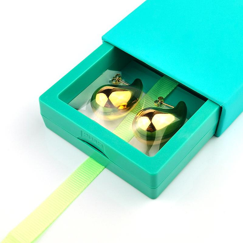 High-End Teardrop Titanium Steel Earrings: Unique and Stylish Dopamine Studs for Women