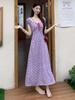 Large size gentle wind dress women's summer pear-shaped body floral skirt fat MM belly and thin skirt