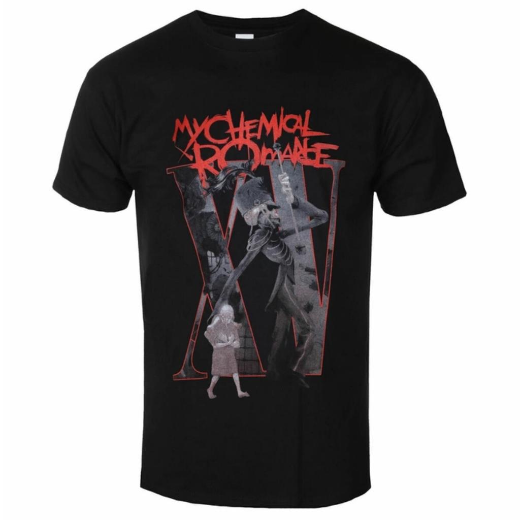 My Chemical Rounisexce Shredded Pattern Printed TShirt Gothic Style TShirt Emotional Punk Band For Unisex And Unisex