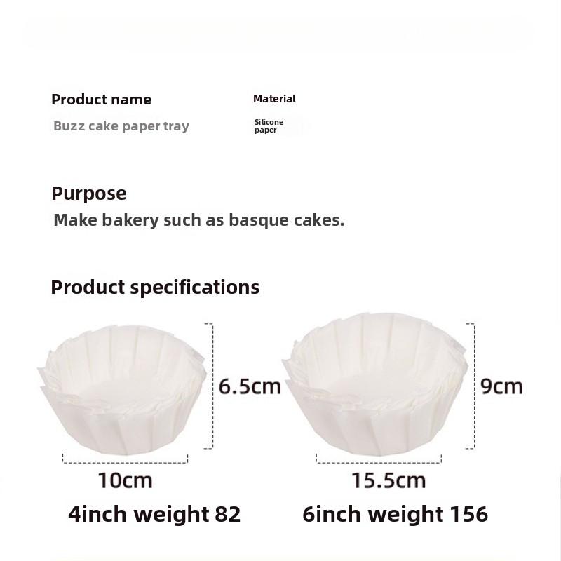 6/5/4/3.5 Inches 50/100PCS Baking Paper Cups for Cheesecake Disposable Non - Stick Cake Liners